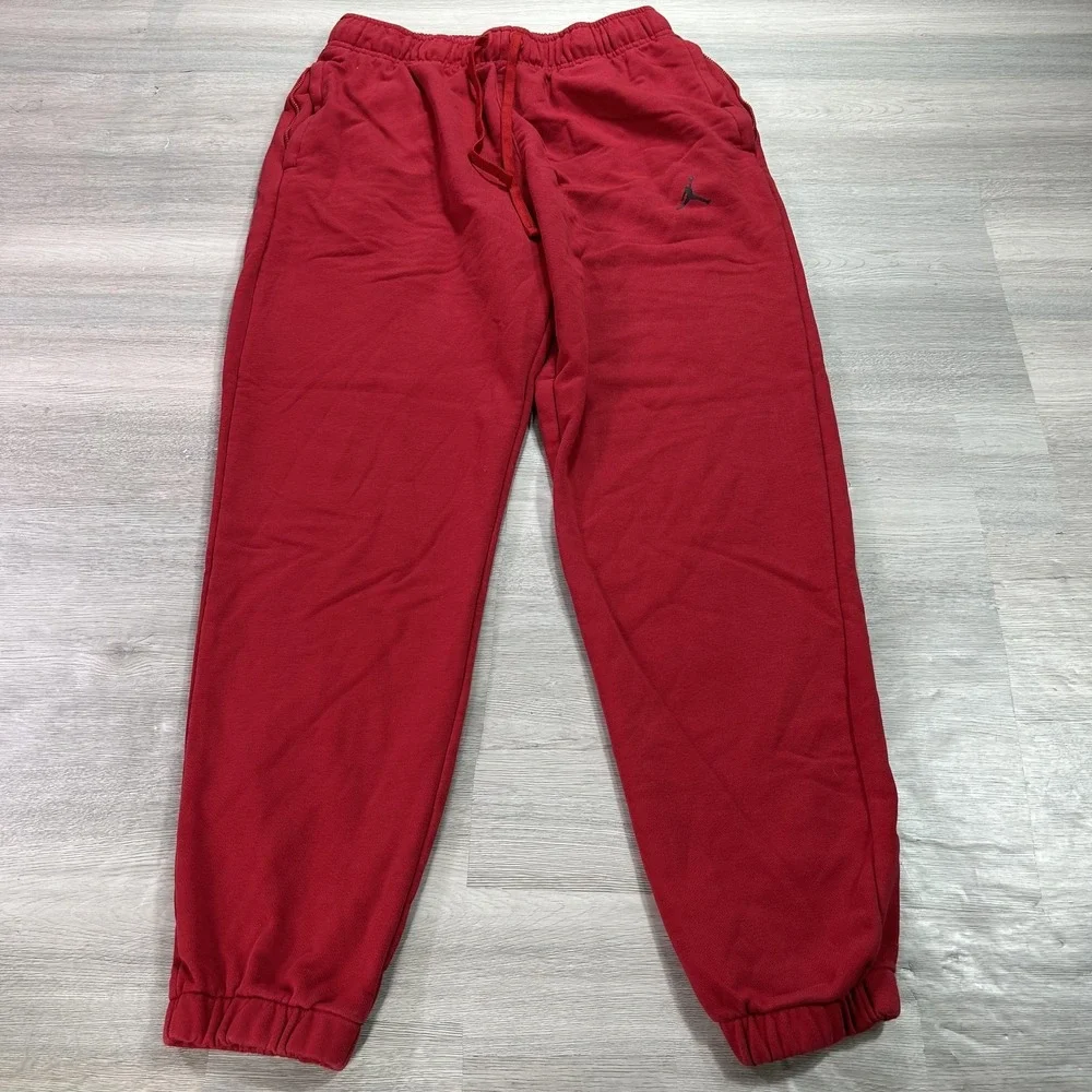 Jordan Dri-FIT Sweatpants Mens Medium Red Fleece Jogger‎ Athletic FV8608-687